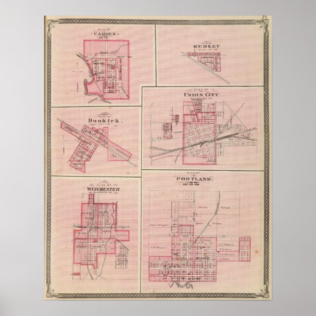 Plan Portland, Jay Co, Ind with Camden Poster (Vorne)