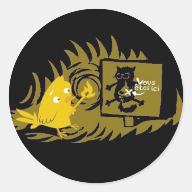 Plan Runder Aufkleber (Vorderseite)