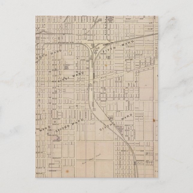 Plan Terre Haute, Vigo Co Postkarte (Vorderseite)