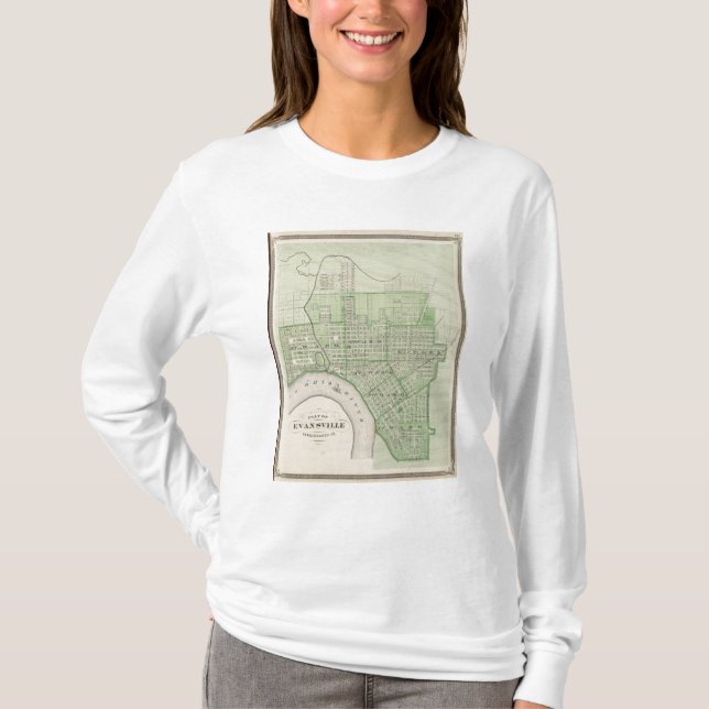 Plan von Evansville, Vanderburgh Co T-Shirt (Vorderseite)