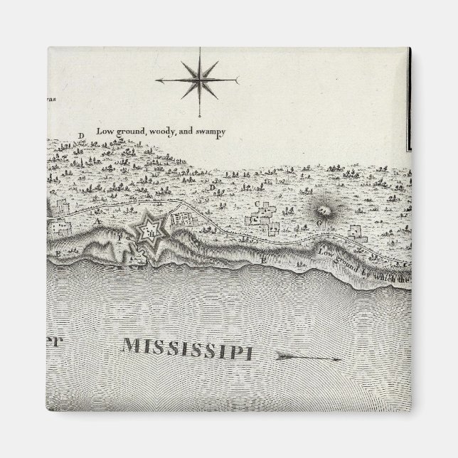 Plan von Fort Baton Rouge Magnet (Vorne)