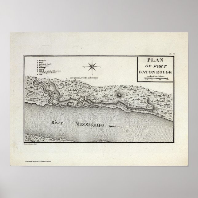 Plan von Fort Baton Rouge Poster (Vorne)