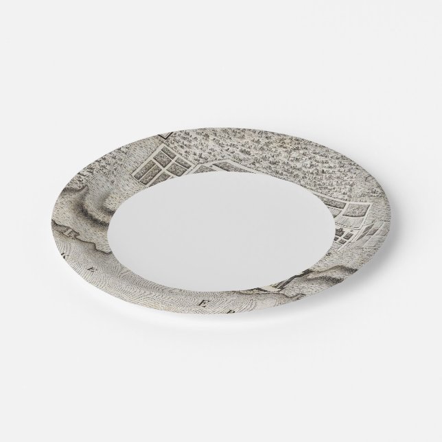 Plan von Fort Erie Pappteller (Schrägansicht)