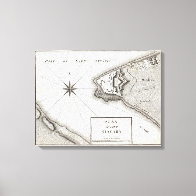 Plan von Fort Niagara Leinwanddruck (Vorderseite)