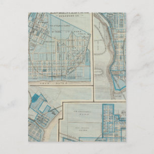 Plan von Lawrenceburgh Postkarte