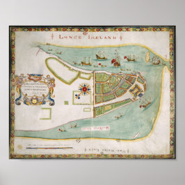 Plan von Long Island New York 1664 Poster