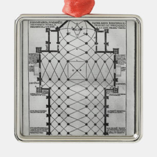 Plan von Mailand-Kathedrale Ornament Aus Metall