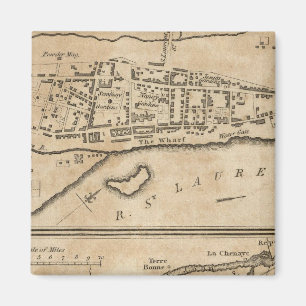 Plan von Montreal, mit einer Karte der Inseln Magnet