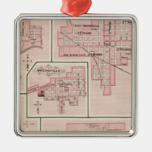 Plan von Mount Vernon, Posey County mit Patoka Silbernes Ornament