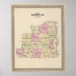 Plan von orange Landkreis in Vermont Poster