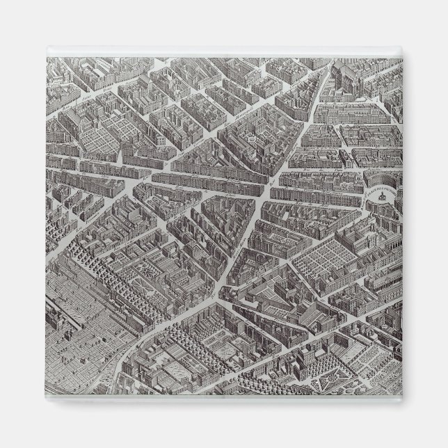 Plan von Paris, auch bekannt als "Plan de Turgot" Magnet (Vorne)