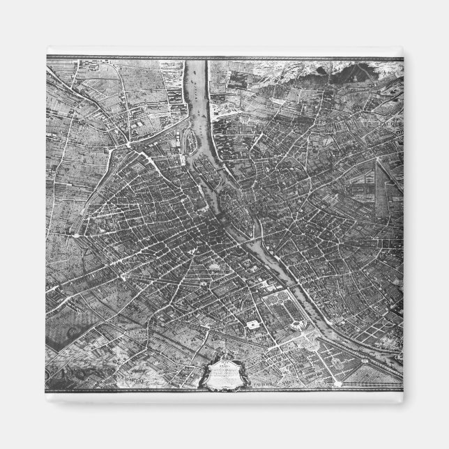 Plan von Paris, auch bekannt als "Plan de Turgot" Magnet (Vorne)