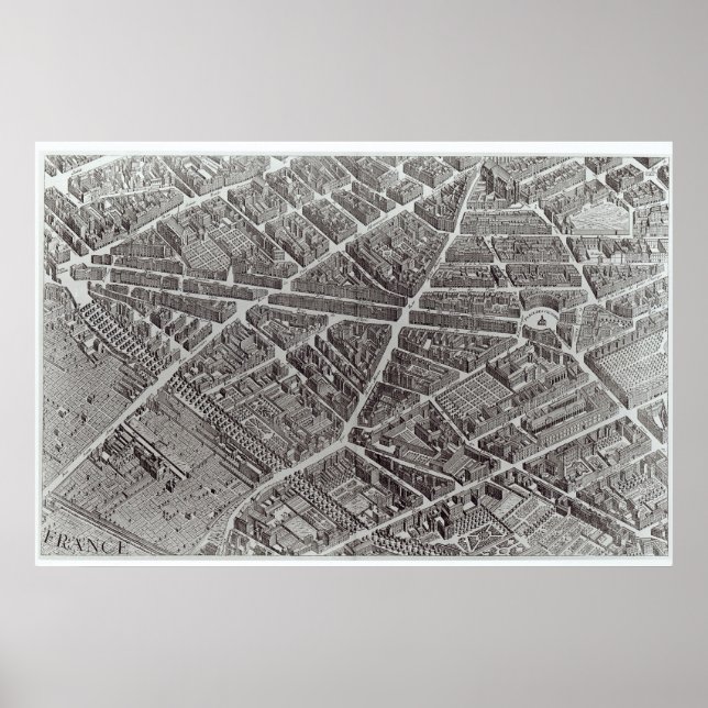 Plan von Paris, auch bekannt als "Plan de Turgot" Poster (Vorne)