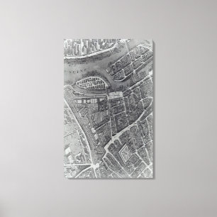 Plan von Paris, bekannt als 'Plan de Turgot' Leinwanddruck