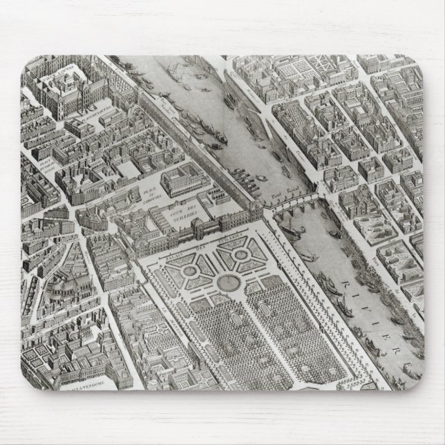 Plan von Paris, bekannt als 'Plan de Turgot' Mousepad (Vorne)
