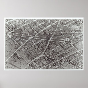 Plan von Paris, bekannt als 'Plan de Turgot' Poster