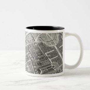 Plan von Paris, bekannt als 'Plan de Turgot' Zweifarbige Tasse