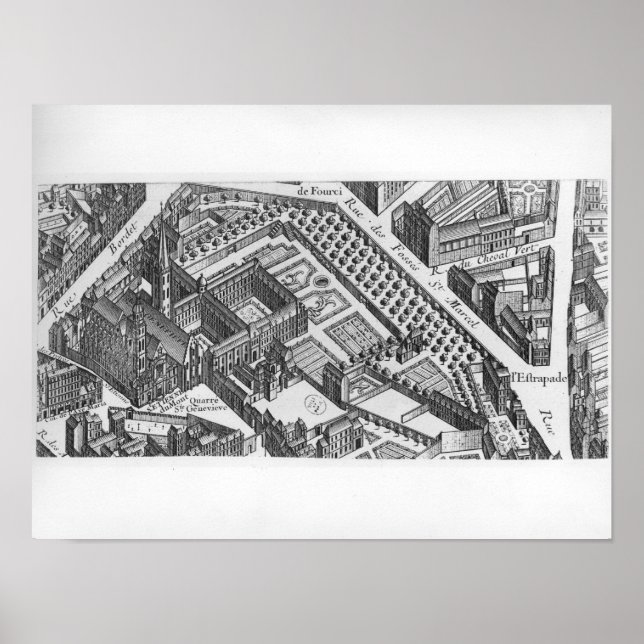 Plan von Paris Poster (Vorne)