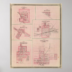 Plan von Portland, Jay Co, Ind mit Camden Poster