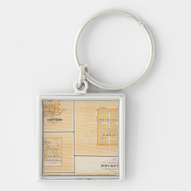 Plan von Rockport, Spencer Co mit Everton Schlüsselanhänger (Vorne)