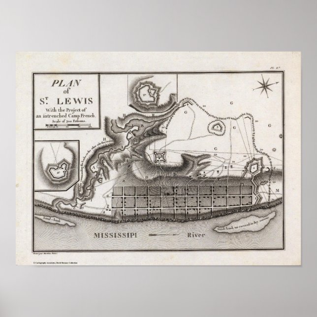 Plan von St. Lewis Poster (Vorne)