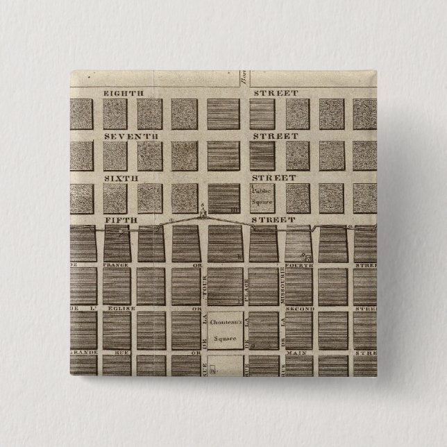 Plan von St. Louis, Missouri Button (Vorderseite)