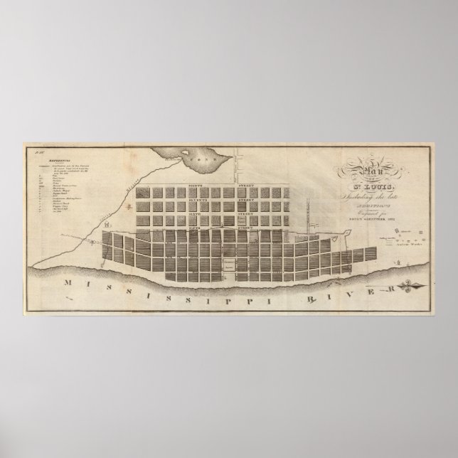 Plan von St. Louis, Missouri Poster (Vorne)