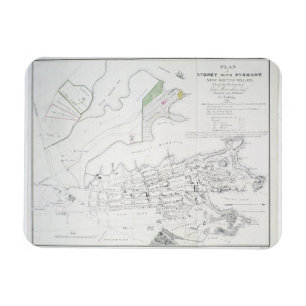 Plan von Sydney mit Pyrmont, New South Wales, Magnet