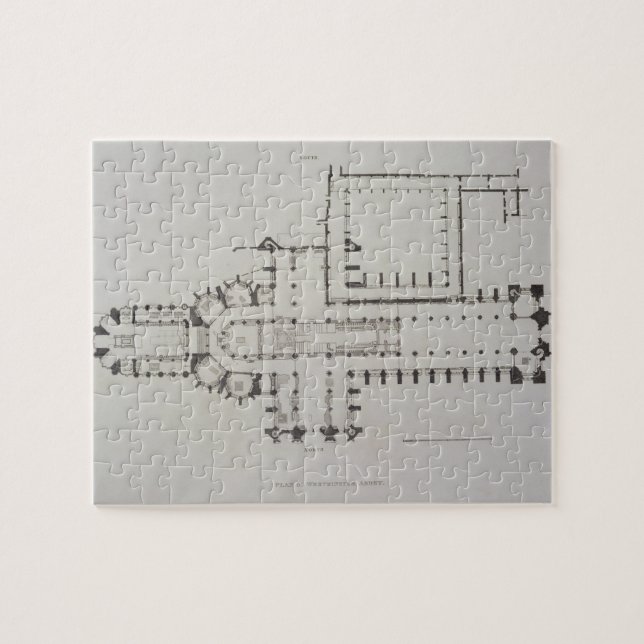 Plan von Westminster Abbey, überziehen 1 von Puzzle (Horizontal)