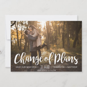 Planänderung Foto verschoben Hochzeit Save The Date