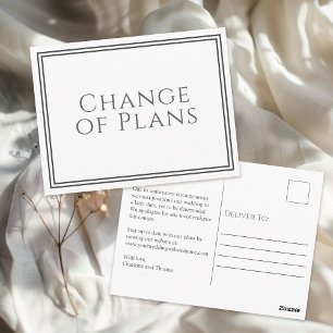 Planänderung Termin der Hochzeit oder Veranstaltun Postkarte