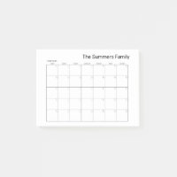 Planbarer Leer-Kalender-Monat Familie Personalisie