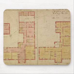 Pläne für das rote Haus, Bexley Heide, 1859 Mousepad