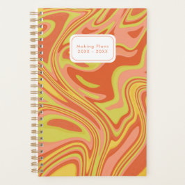 Pläne für den modernen, farbenfrohen orangefarbene planer