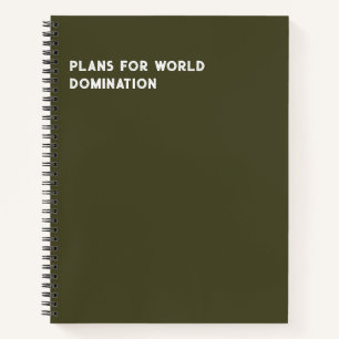 Pläne für die Weltbeherrschung (Funny Notebook) Notizbuch