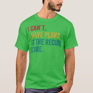 Pläne im Plattenladen Lustiger Vinyl-LP-Sammler T-Shirt