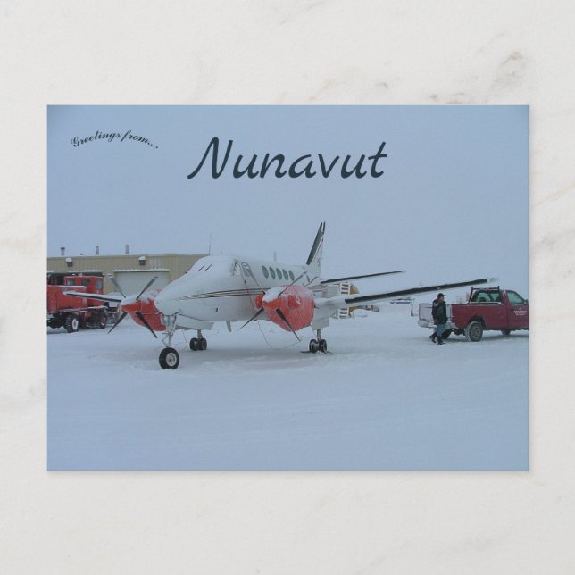 Plane in Arctic Bay Nunavut Canada Postkarte (Vorderseite)