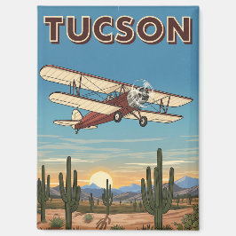 Plane in Tuscon Arizona Travel Magnet