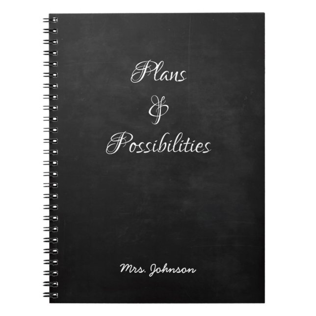 Pläne & Möglichkeiten Black Spiral Foto Notebook Notizblock (Vorderseite)