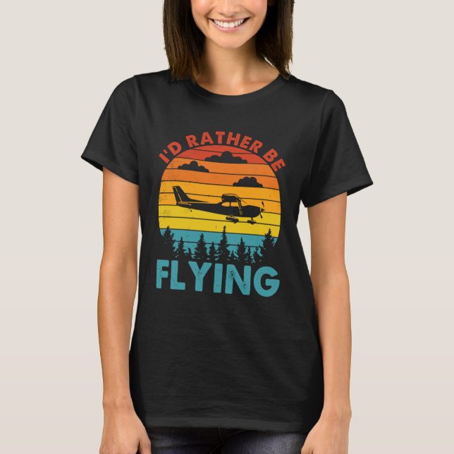 Plane Propeller Airplane Decorations Pilot Sunglas T-Shirt (Vorderseite)