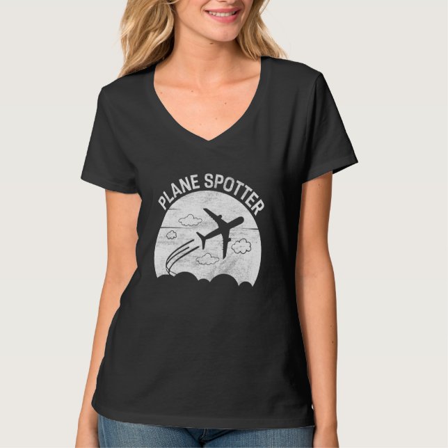 Plane Spotter Pilot Airplane Plane Aviation  12 T-Shirt (Vorderseite)