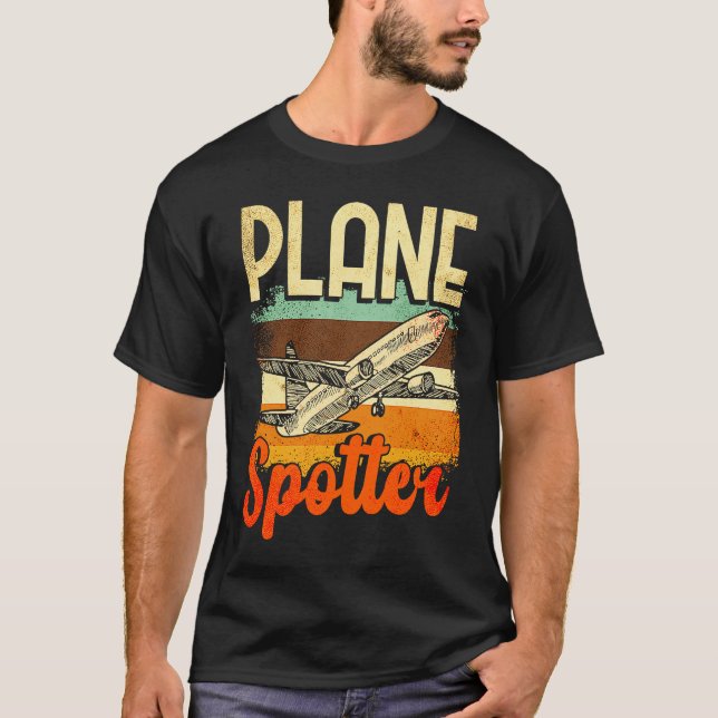 Plane Spotter Spotting Aircraft Airplane Fan Love T-Shirt (Vorderseite)
