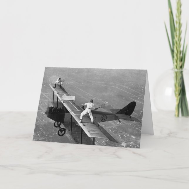 Plane Tennis Greeting Card Karte (Vorderseite)
