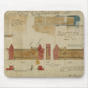 Pläne und Aufzüge für das rote Haus, Bexley Hea Mousepad