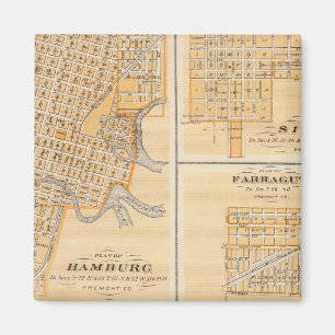 Pläne von Hamburg, Sidney, Farragut Magnet