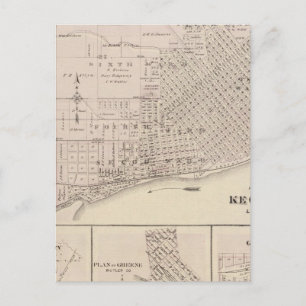 Pläne von Keokuk, Forest City Postkarte