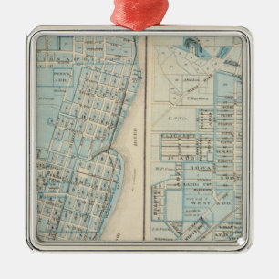 Pläne von Lyon und von Clinton, Clinton County Silbernes Ornament