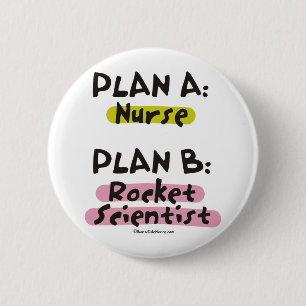 Planen Sie eine Krankenschwester - Wissenschaftler Button