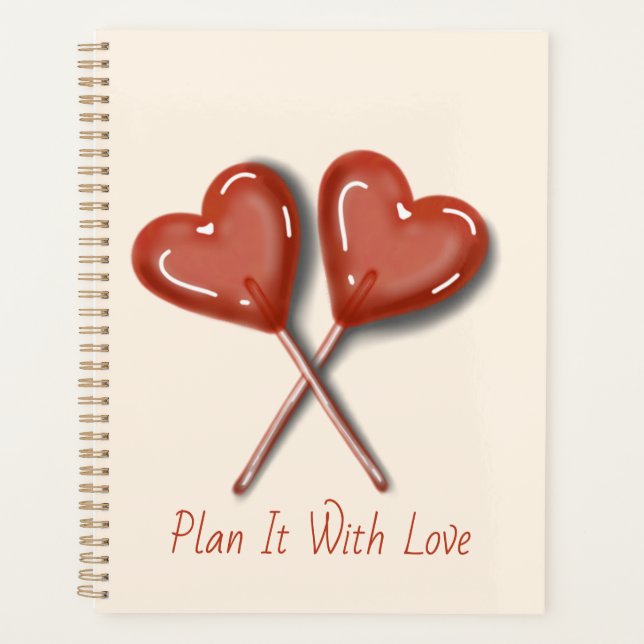 Planen Sie es mit Liebe Herz Lutscher Planer (Vorderseite)