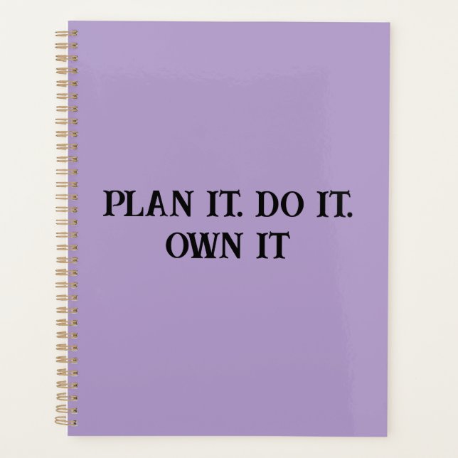 Planen Sie, es zu machen, ist die Inspirationsquel Planer (Vorderseite)